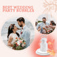 Wedding Bubble Wands (48 Count) White Double Heart Wedding Favor Bubbles