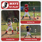 Wee Wonders 3-in-1 T Ball Set for Kids 3-5, Adjustable Height Tee Ball Set