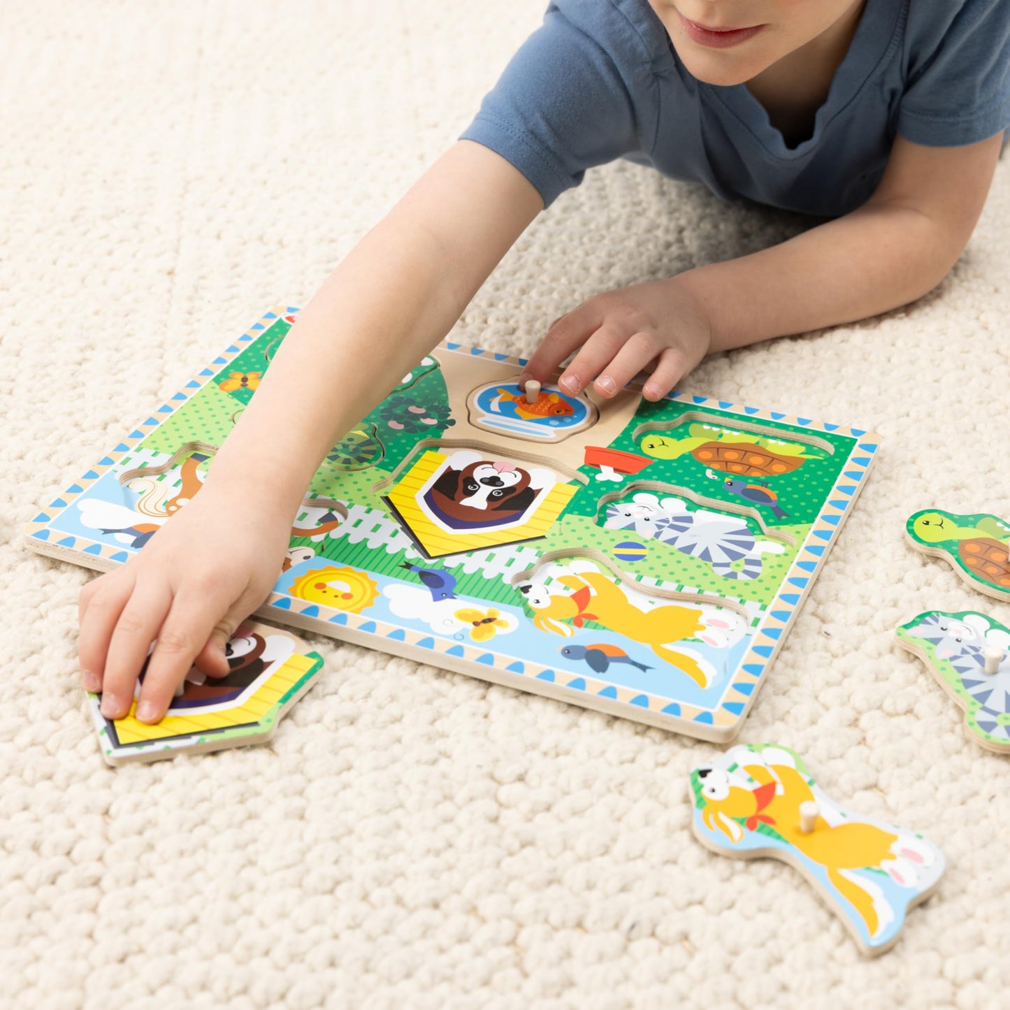 Melissa & Doug Pets Wooden Peg Puzzle (8 pcs)