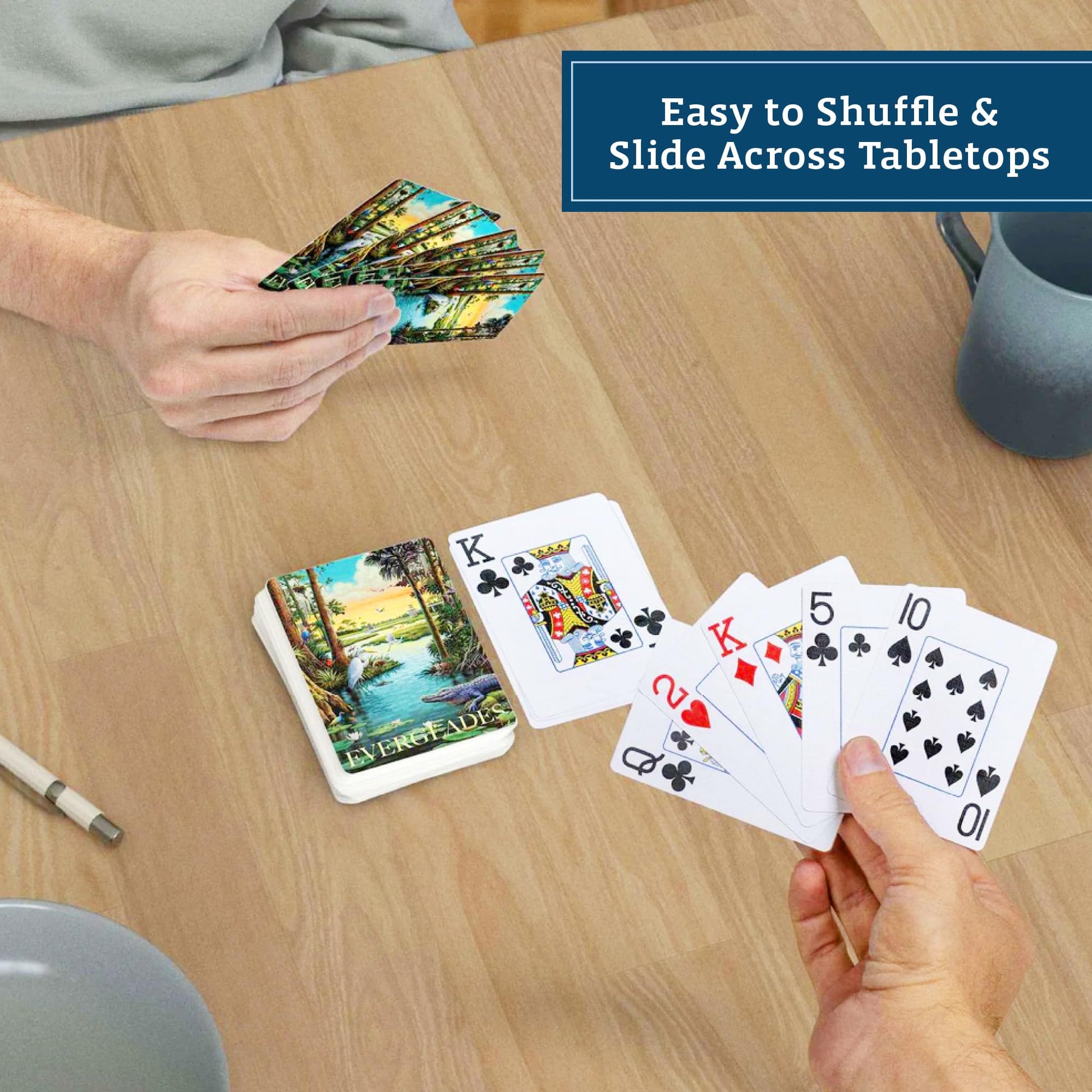 Boardwalk Puzzles Everglades, Featherlight Unique Playing Cards, Fun Themed Deck for Home and Travel