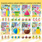 32 Sheets Summer Stickers for Kids, Make a Face Sticker Hawaii Tropical Pool Beach Stickers, Make Your Own Watermelon Pineapple Flamingo Sticker