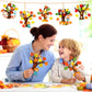 25 Pack Tree of Thanksful Make Your Own Thanksgiving Tree Hanging Ornament Fall Thanksgiving Craft Kit for Kids Leaves Sticker Thankful Art Project