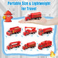 QUANA 6 Pack Fire Truck Playset, Alloy Mini Firetruck Toys for Toddlers 3-5