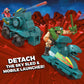 MEGA Construx Masters of The Universe Building Toys Set, Battle Ram and Sky Sled with 188 Pieces, 2 Micro Action Figures, for Kids
