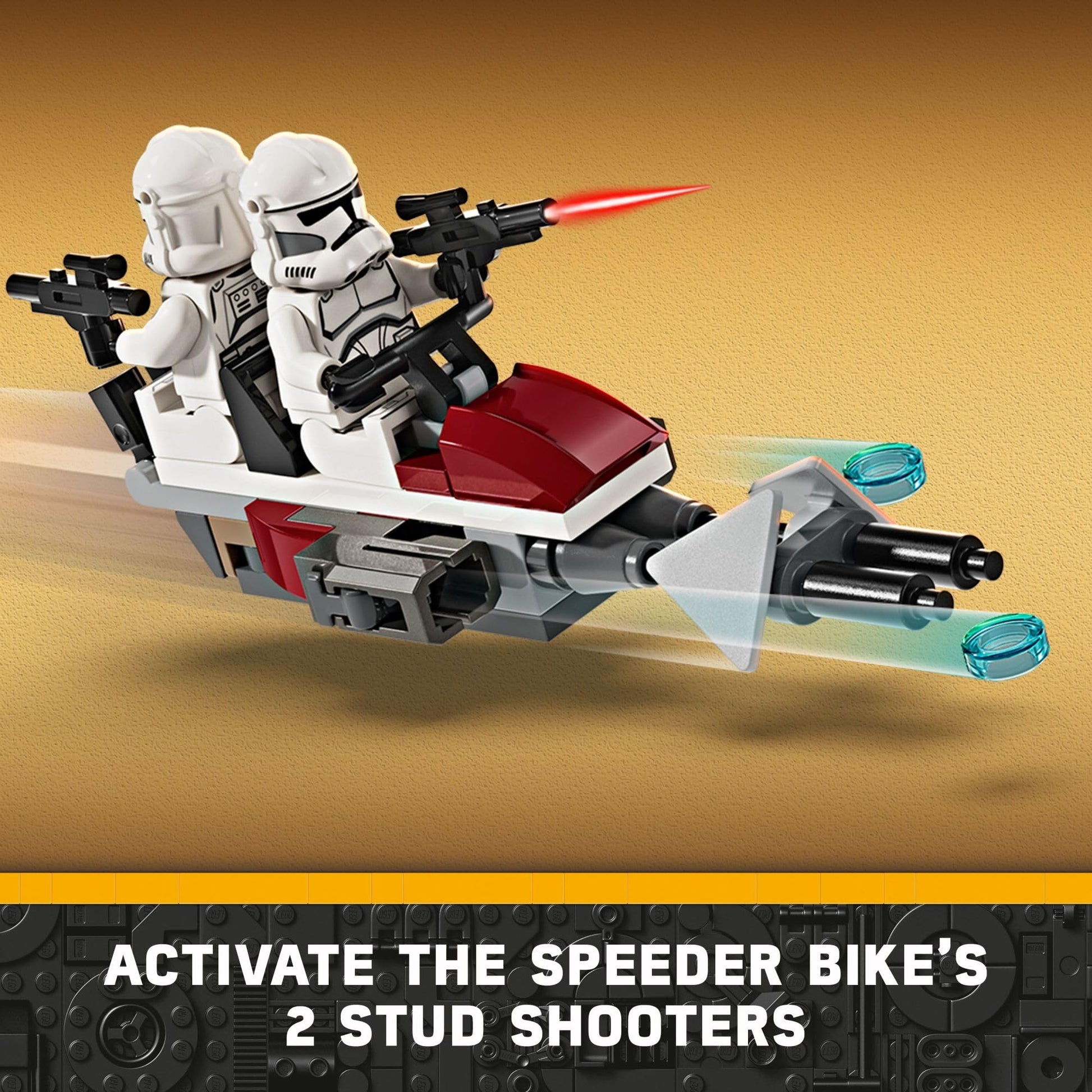 LEGO Star Wars Clone Trooper & Battle Droid Battle Pack Set for Kids, Buildable Toy Speeder Bike Vehicle, Tri-Droid and Defensive Post, Collectible,