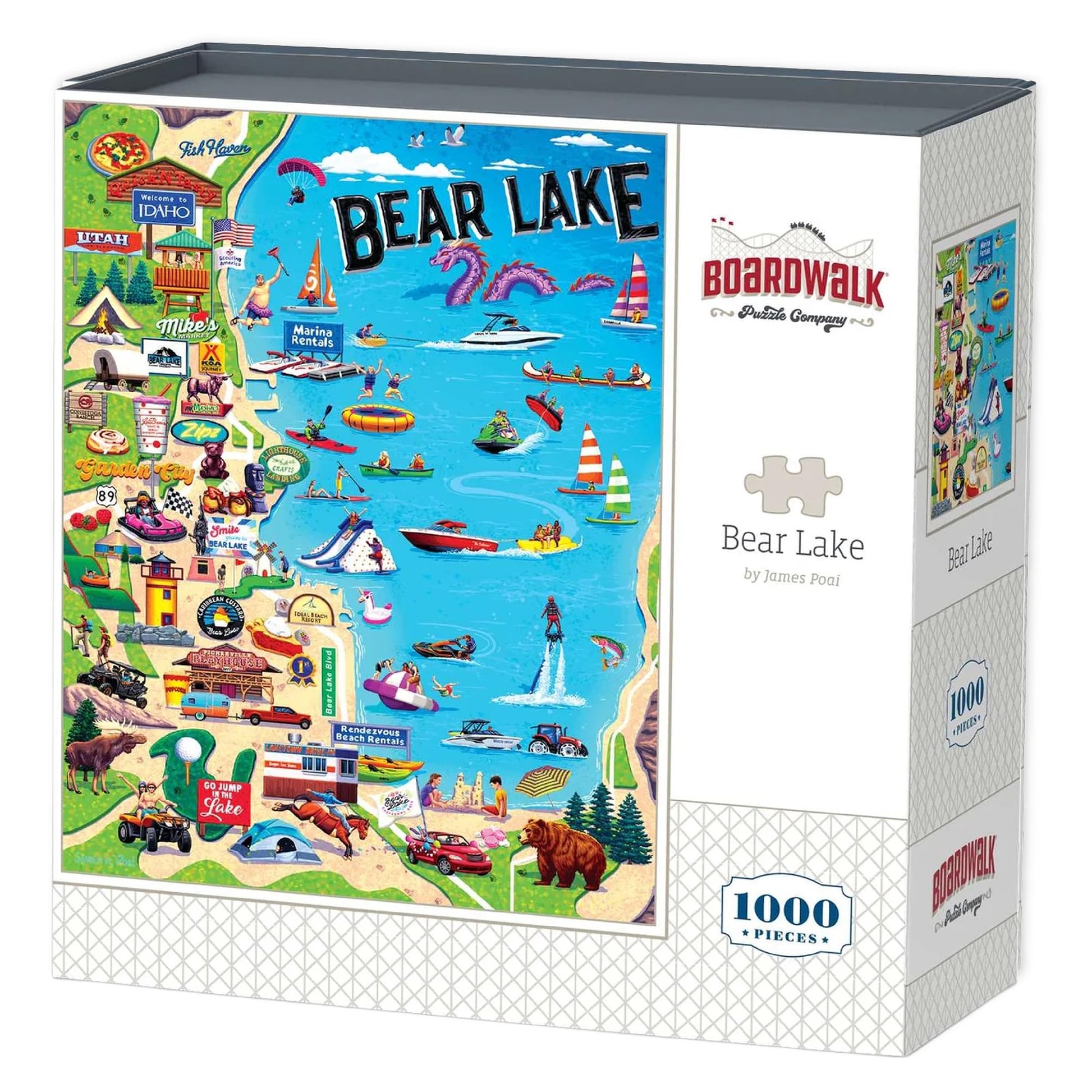 Boardwalk Puzzles Bear Lake, 1000 Piece Jigsaw Puzzle for Adults, 19¼ x 26? Inches, Made in USA