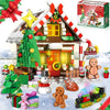 GIVFOZAY Christmas Gingerbread House Building, Christmas Village House Building Set, Contain Christmas Tree and Train, Xmas Brick Toy Gifts for Adults