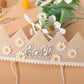 YOUAME Daisy Half Birthday Crown - Boho Party Decorations, Girls 1/2 Birthday Outfit, Bohemian Decor and Smash Cake Photo Props