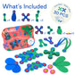 Clixo Crew 30 Piece Pack - The Flexible, Durable, Imagination-Boosting Magnetic Building Toy - Modern, Modular Designs for Hours of STEM Play.