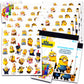Despicable Me 3 Stickers Party Favors - Bundle of 12 Sheets 240+ Stickers Plus 2 Specialty Stickers!