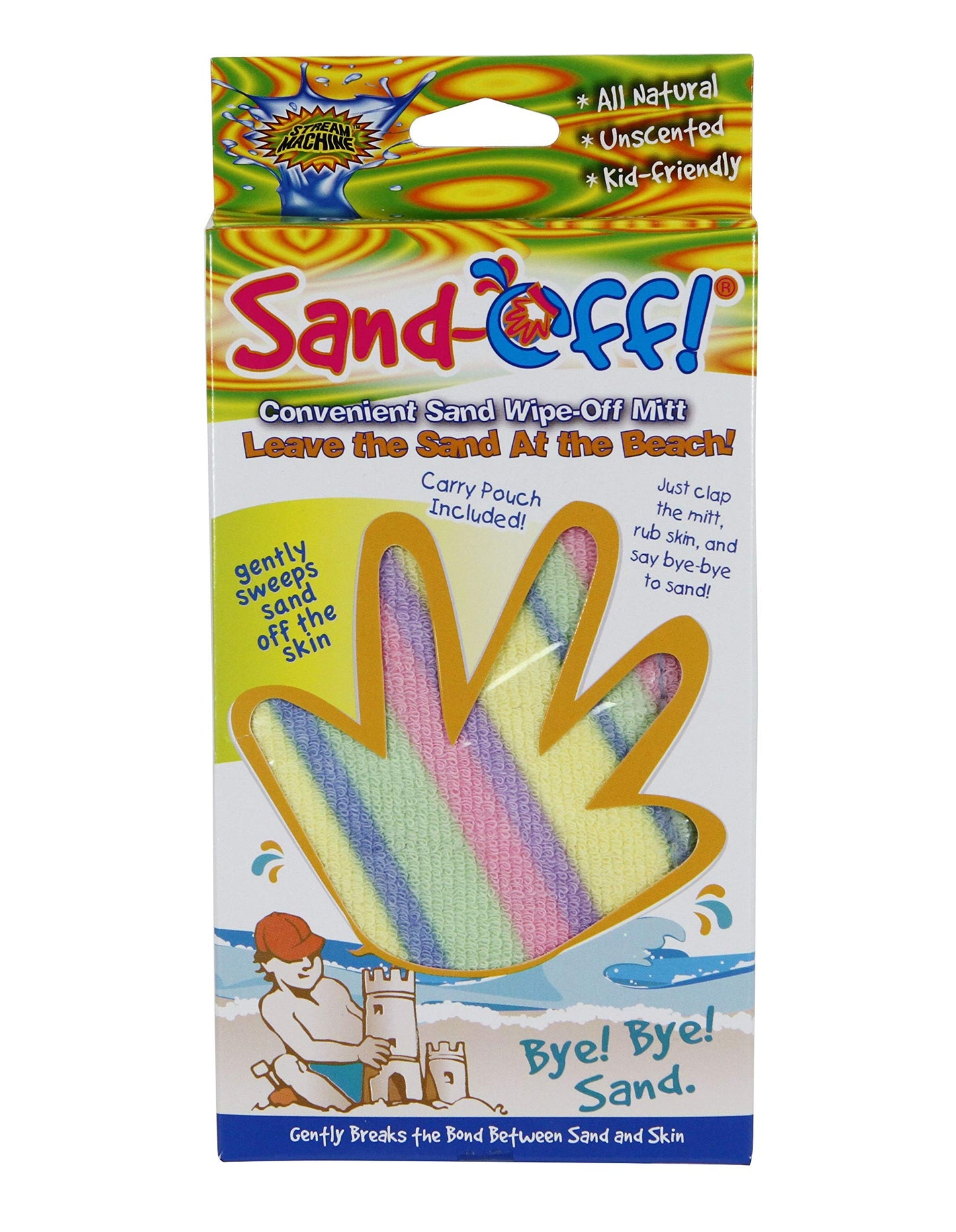 Water Sports Sand-Off, Beach Sand Cleaner Wipe Off Mitt, Multi-Color, Water Sports Sand-Off Beach Sand Cleaner Wipe Off Mitt, Multi-Color
