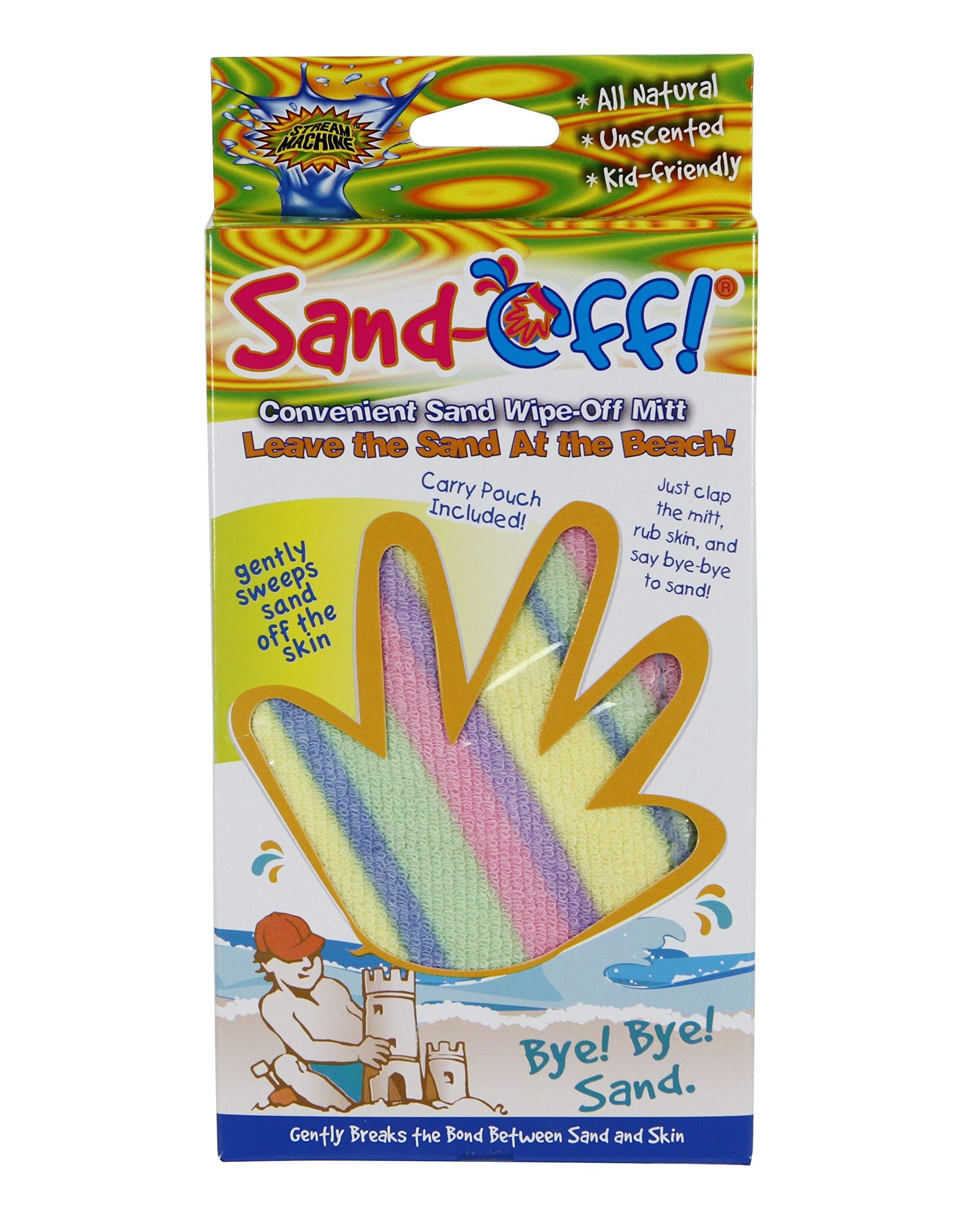 Water Sports Sand-Off, Beach Sand Cleaner Wipe Off Mitt, Multi-Color, Water Sports Sand-Off Beach Sand Cleaner Wipe Off Mitt, Multi-Color