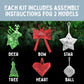 Creatto Holiday Classics - Dashing Reindeer, Shining Star, Festive Bow Light-Up 3D Puzzle Kits | 12-piece Gift Set | Party Favors, Stocking Stuffers