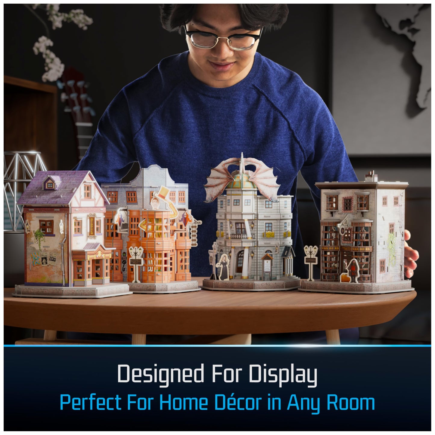 4D Build Harry Potter Diagon Alley Playset 3D Puzzle Model Kit for Adults