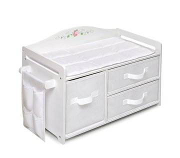 Badger Basket Doll Care Station with Three Baskets and Pocket Organizer for 18 to 20-Inch Dolls - Elegant Playset with Storage and Accessories