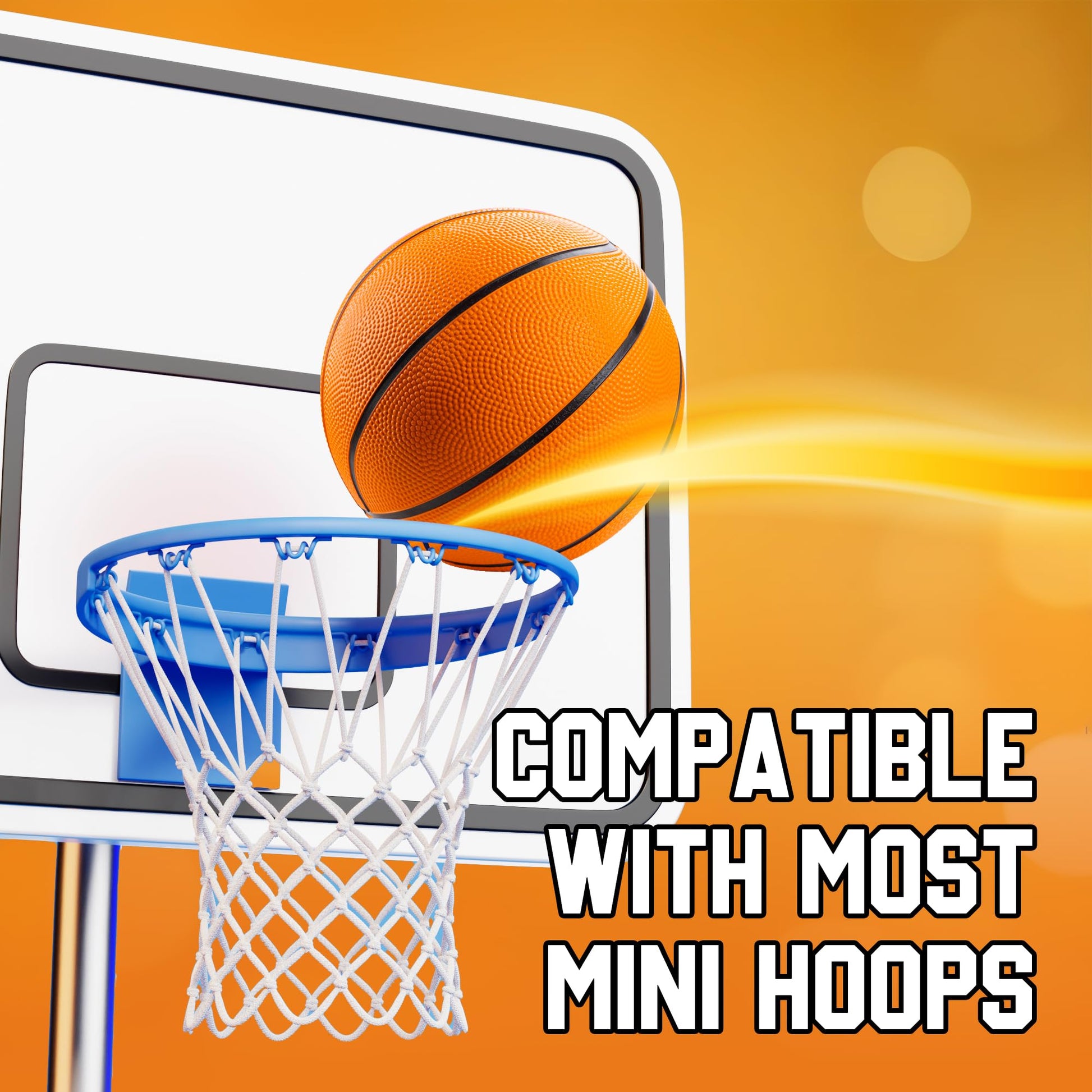 Bedwina Mini Basketballs for Kids Mini Hoops, 7 inch, Size, Bulk 12-Pack