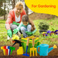 Kids Gardening Tools Set Includes Toddler Gardening Gloves, Sturdy Tote Bag, Watering Can, Shovel, Rake, Trowel, Children Apron, Garden Notebook