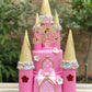 Castle Birthday Cake Topper - Gold Glitter Castle Theme Birthday Party Cake Decoration Supply - Princess Prince Happy Birthday Cake Topper Photo Prop