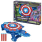 Marvel Avengers Mech Strike Monster NERF Captain America Monster Blast Shield Roleplay Toy with 3 NERF Darts, Toys for Kids Ages 5 and Up