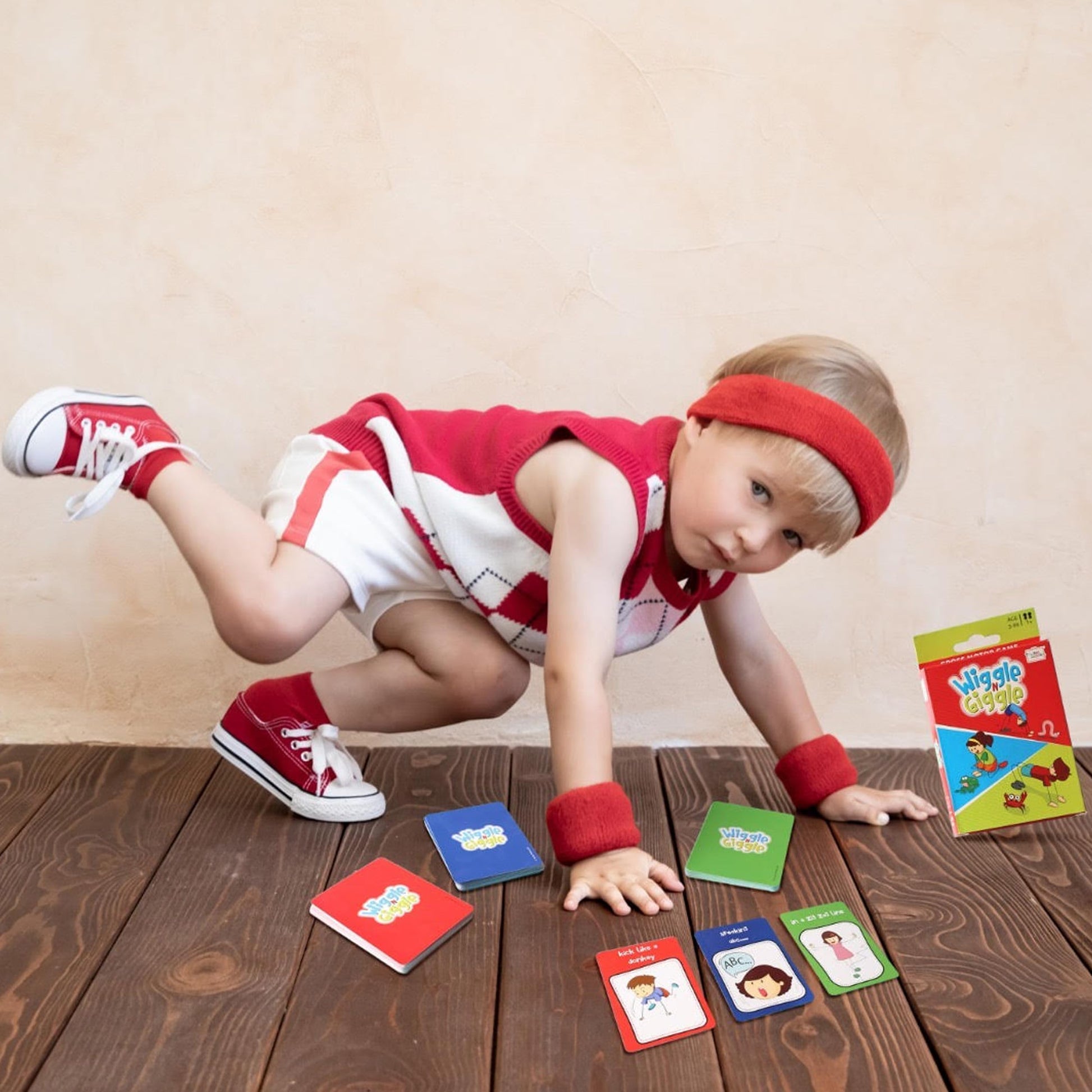 Trunk Works Wiggle N Giggle Travel Card Game | Motor Skills | Animal Movements | Fun Physical Activity for Kids Ages 3 4 5 6 +