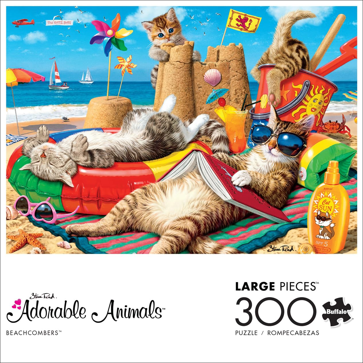 Buffalo Games - Beachcombers Playful - 300 Large Piece Puzzle for Adults
