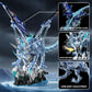 Myth Qholve Mechanical Dark Ice Dragon Building Block Set with Hand Crank Motion Movable Head, Wings & Limbs Fantasy Dragon Model Kit for Teens