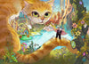 1000-Piece Fantasy Forest Cat Jigsaw Puzzle, Cats and Insects Band Puzzle for Adults Fun and Challenging Family Game Great Gift Idea, Finished Size is