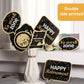 Boao 24 Pcs Retirement Party Decoration Set Retirement Table Decorations Golden Centerpiece Sticks Glitter Centerpieces for Tables Superannuation