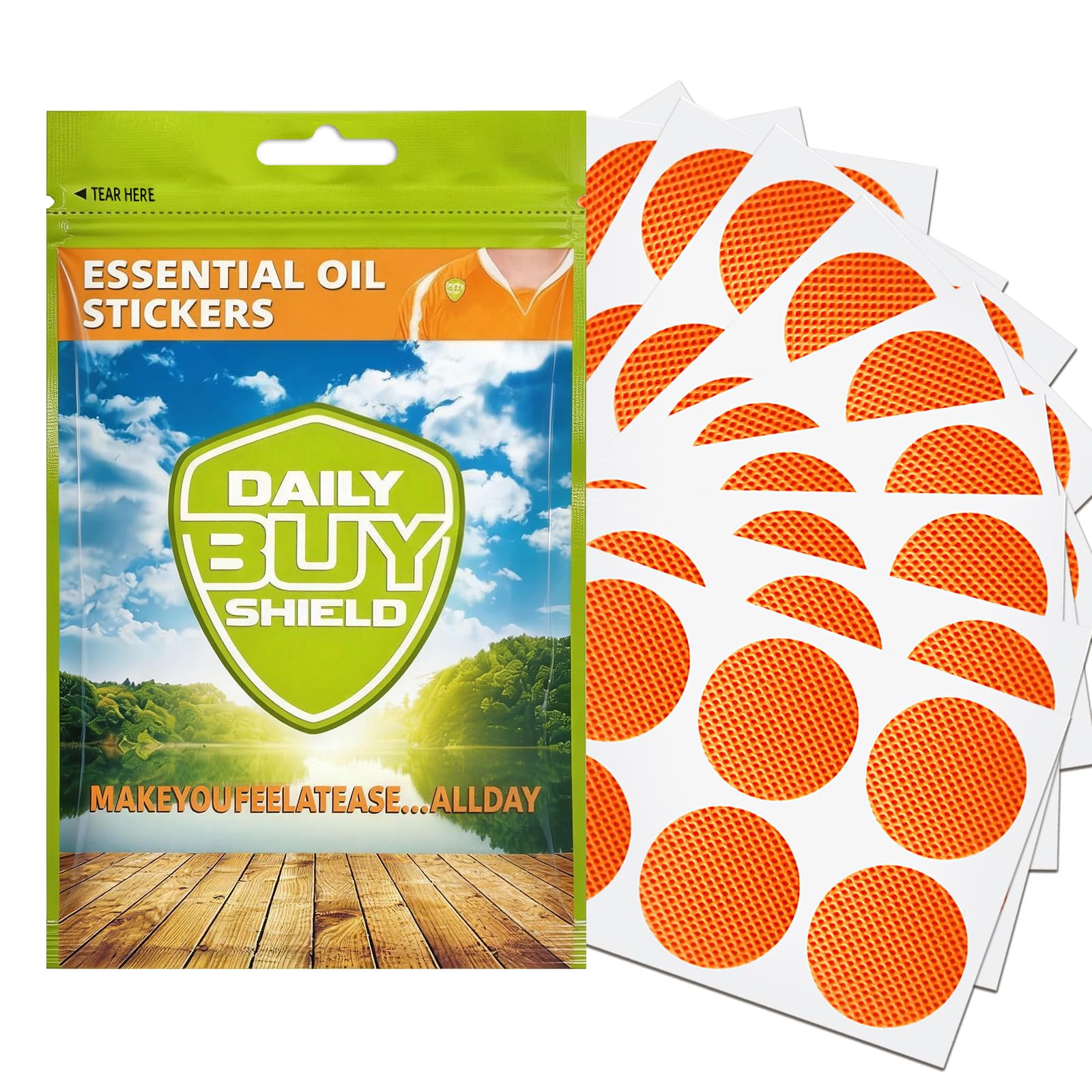 300 Count Natural Sticker Patches for Kids Adult Outdoor Indoor Travel Camping Hiking (Orange)