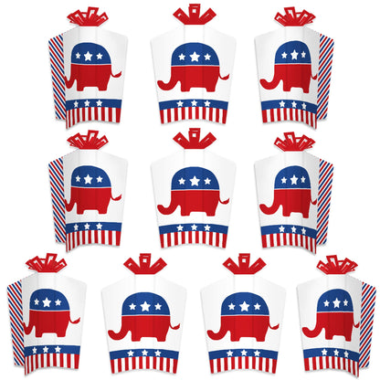 Big Dot of Happiness Republican Election - Table Decorations - Political Party Fold and Flare Centerpieces - 10 Count