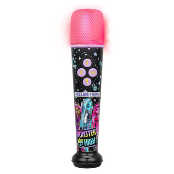 eKids Monster High Karaoke Microphone for Kids, Bluetooth Microphone Includes Built-in Music and Light Show, Designed for Fans of Monster High Toys