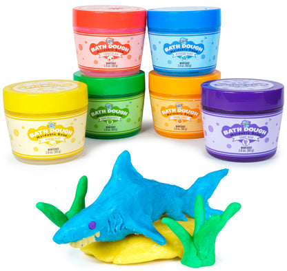 Tub Works® Bath Dough™ Moldable Kids Soap Bath Toy, Variety 6 Pack | Shape, Mold & Create Tub Art with Soapy Dough | Soft & Moldable Kids Bath Soap