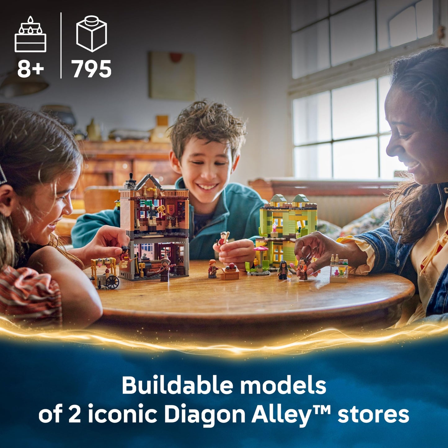 LEGO Harry Potter Quality Quidditch Supplies & Ice Cream Parlour - Kids Toy - Diagon Alley Building Set for Boys and Girls 8+ - Harry Potter