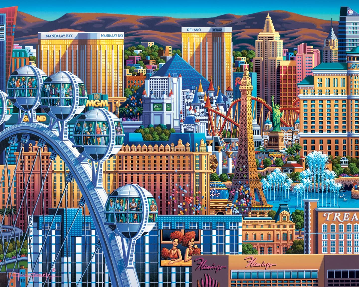Dowdle Jigsaw Puzzle - Las Vegas Great Wheel - 500 Piece