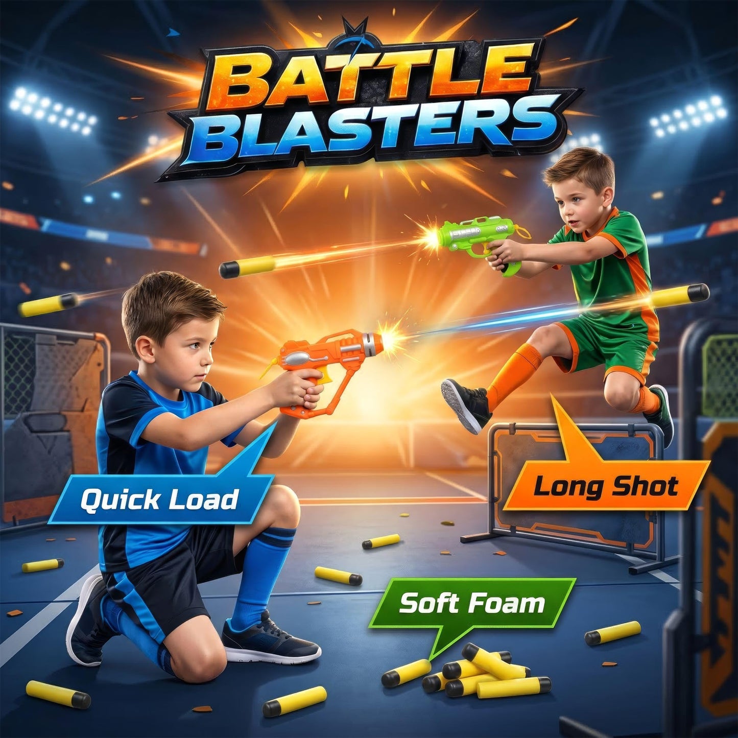 6 Pack Mini Foam Dart Blasters for Kids with 36 Darts, Micro Toy Foam Dart Guns, Nerf Compatible Mini Blaster Set, Bulk Party Favors, Small Toy Guns