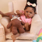 HOOMAI Lifelike Reborn Baby Dolls with Soft Body African American Realistic Girl Doll 22.8 Inch Best Birthday Gift Set