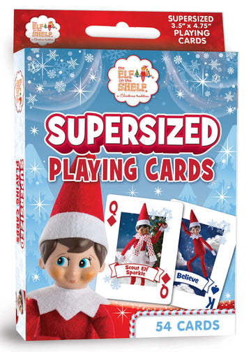 MasterPieces Licensed Kids Games - Elf on The Shelf - Supersized Playing Cards Games for Kids & Family, Laugh and Learn