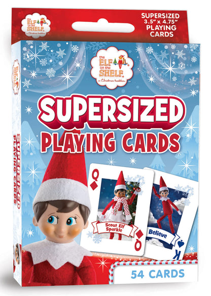 MasterPieces Licensed Kids Games - Elf on The Shelf - Supersized Playing Cards Games for Kids & Family, Laugh and Learn
