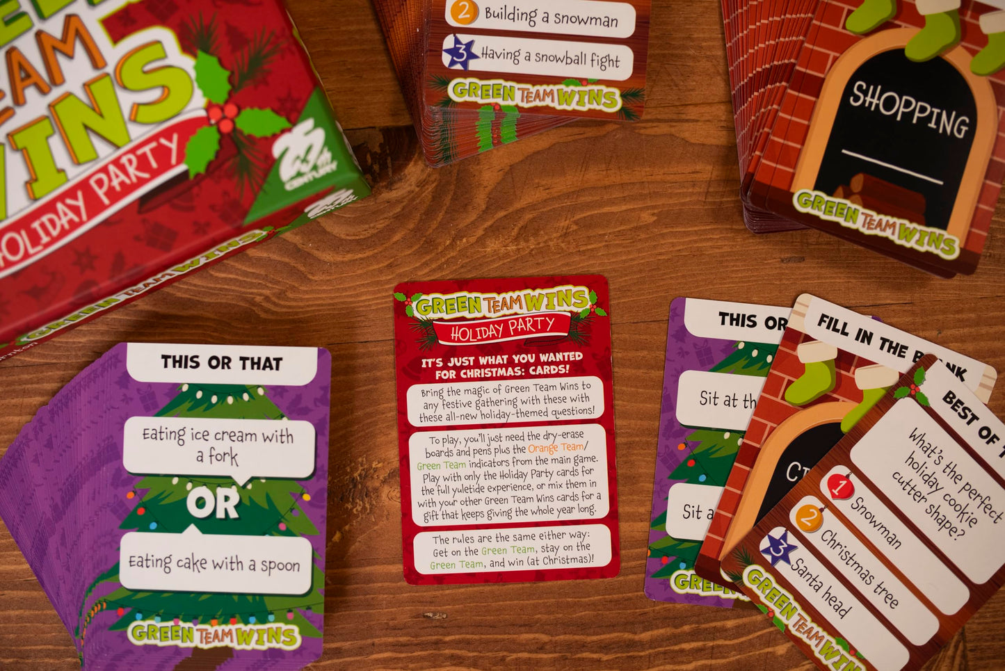 25th Century Games Green Team Wins Holiday Party - Strategy Board Game - for 3 to 12 Players and Ages 10+