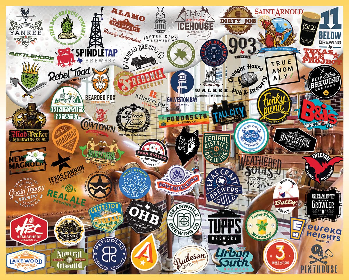White Mountain 1000 Piece Jigsaw Puzzle State Brewery, Texas Craft Beer