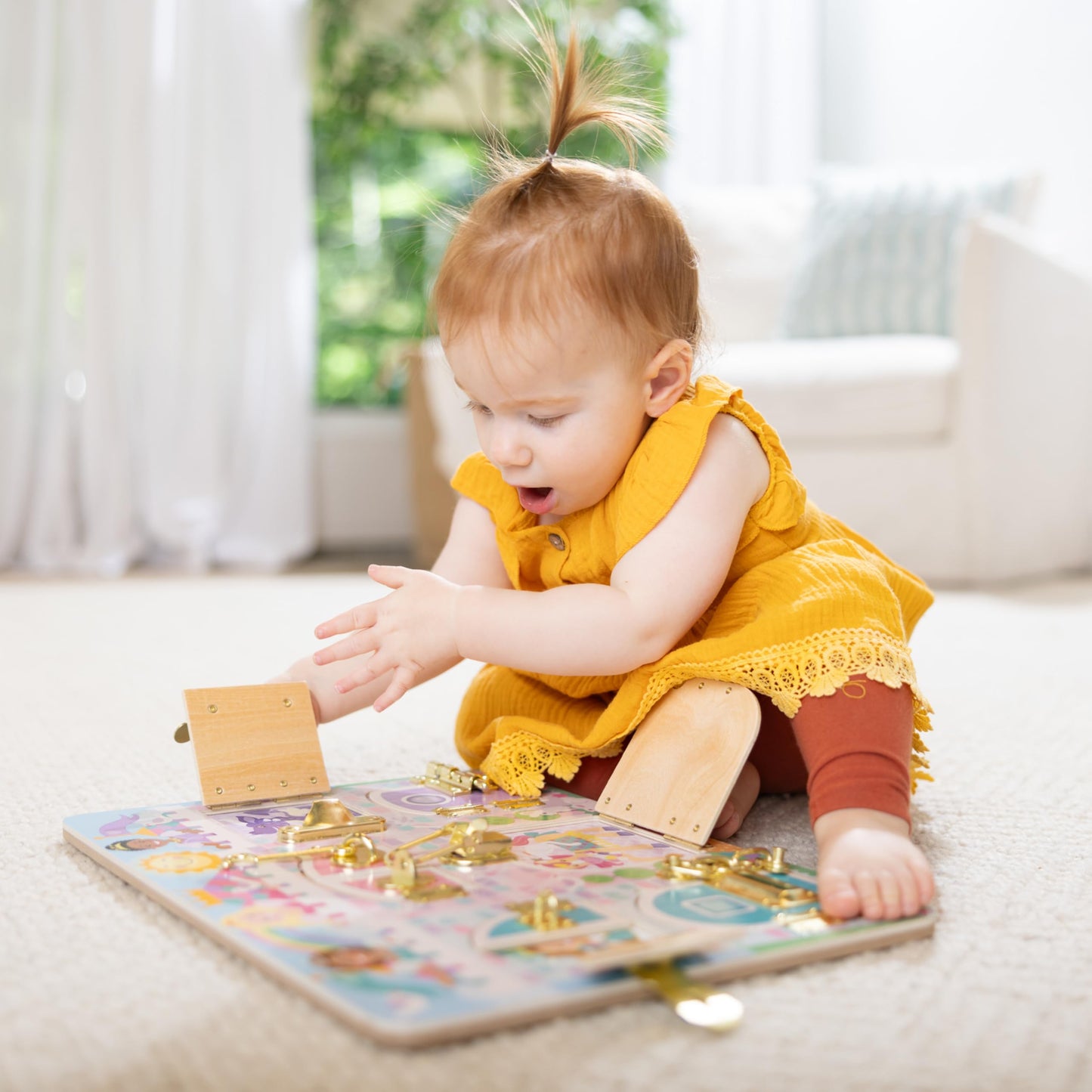 Melissa & Doug Princess Castle Wooden Latches Board Sensory Activity Toy