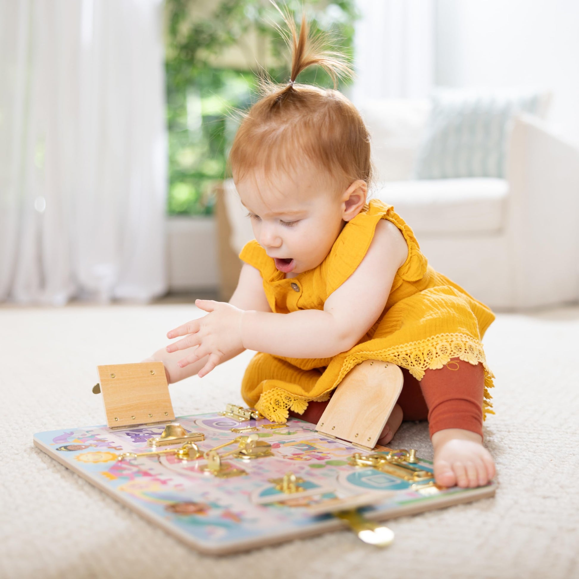 Melissa & Doug Princess Castle Wooden Latches Board Sensory Activity Toy