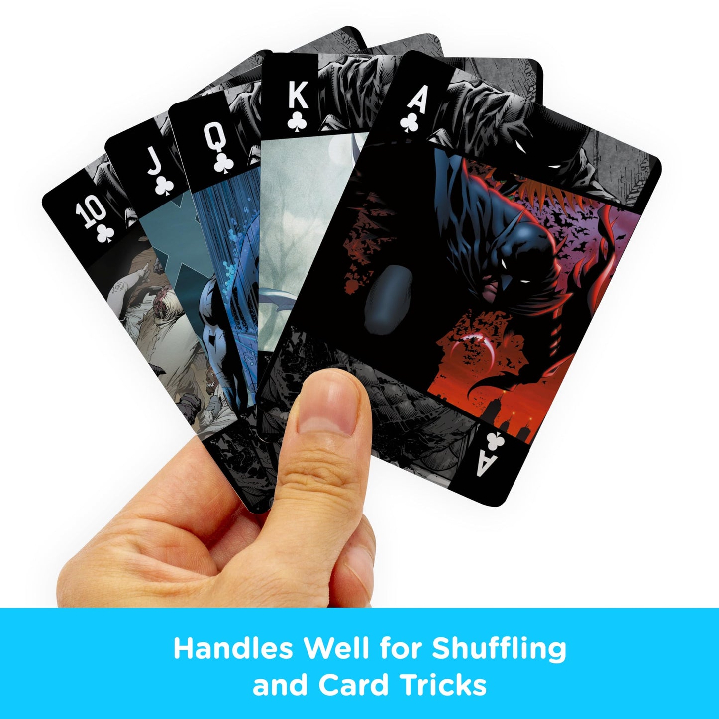 Aquarius DC Comics Batman Playing Cards Standard Size - Themed Novelty Deck with 52 Unique Comic Designs - Collectible Merchandise Gift for Teens