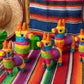 GIFTEXPRESS 6 Pack Mini Donkey Pinatas 7.5x5.5", Rainbow Party Decoration for Cinco De Mayo, Pinatas for Fiestas, Taco, Llama Birthday, Carnival