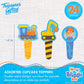 Treasures Gifted Officially Licensed Blippi Birthday Decorations Vehicle - Cake Topper Set - 1 Blippi Cake Topper & 24 Cupcake Toppers & Wrappers