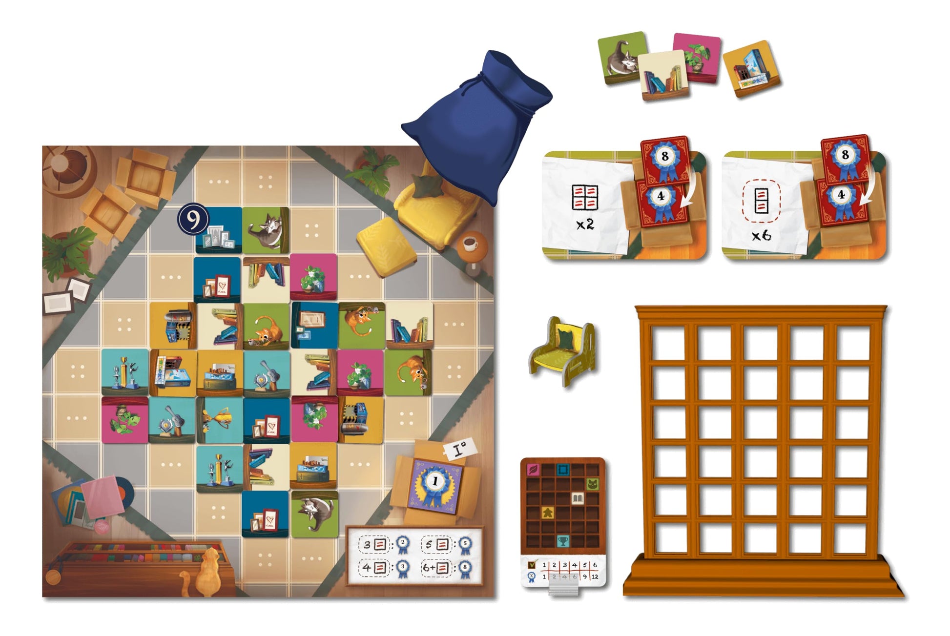 My Shelfie Board Game - Organize Your Shelf and Show Off Your Treasures! Strategy Game, Fun Family Game for Kids and Adults, Ages 8+, 2-4 Players, 30