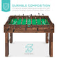 Best Choice Products 48in Foosball Table for Kids and Adults, Game Room Arcade Soccer Game Table w/ 2 Balls, 2 Cup Holders, Ergonomic Handles, Chrome