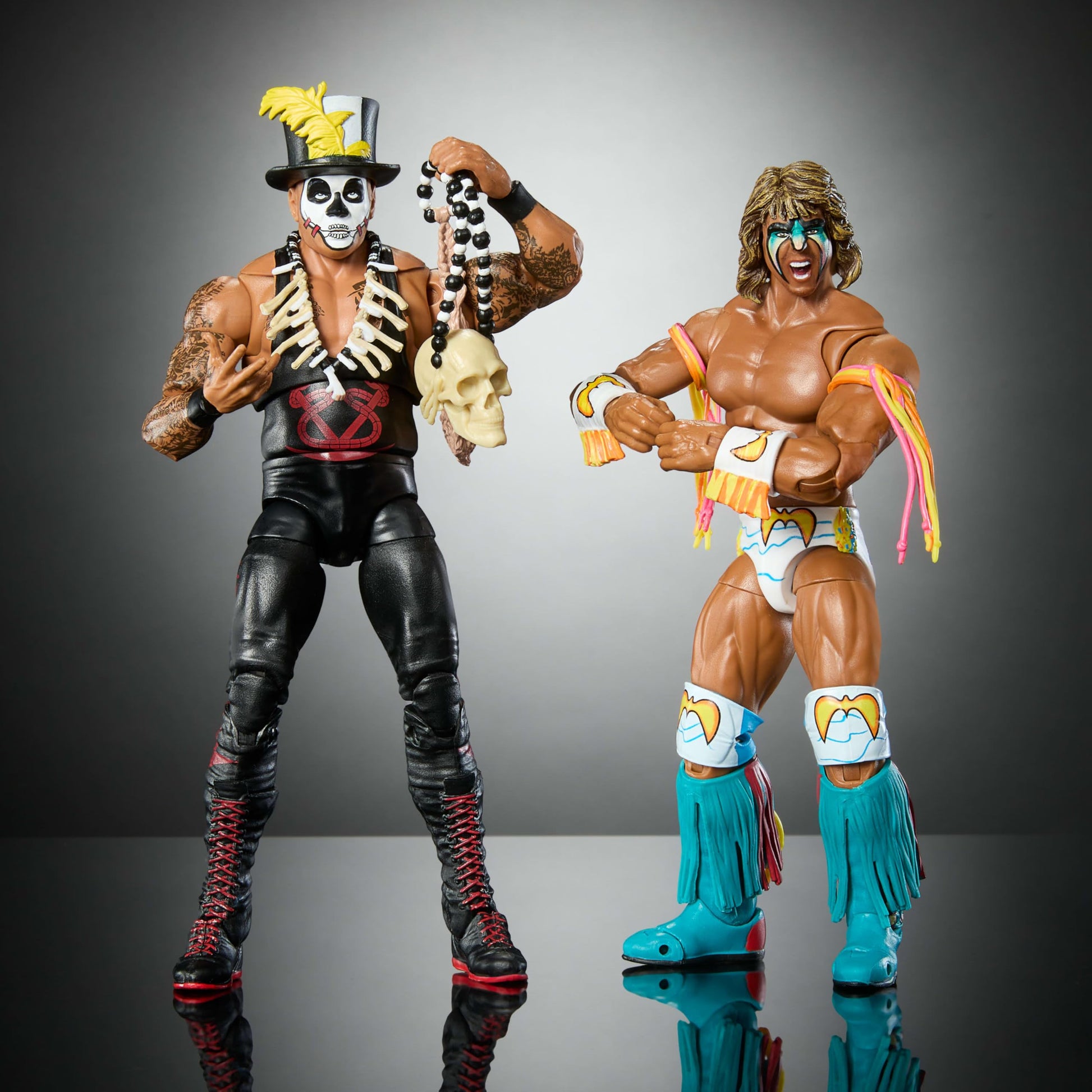 Mattel WWE Ultimate Edition Action Figure 2-Pack, Greatest Grudges '92 Collectible Set with Ultimate Warrior & Papa Shango 6-inch Superstars