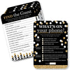 Big Dot of Happiness Adult Happy Birthday - Gold - 2-in-1 Birthday Party Cards - Activity Duo Games - Set of 20