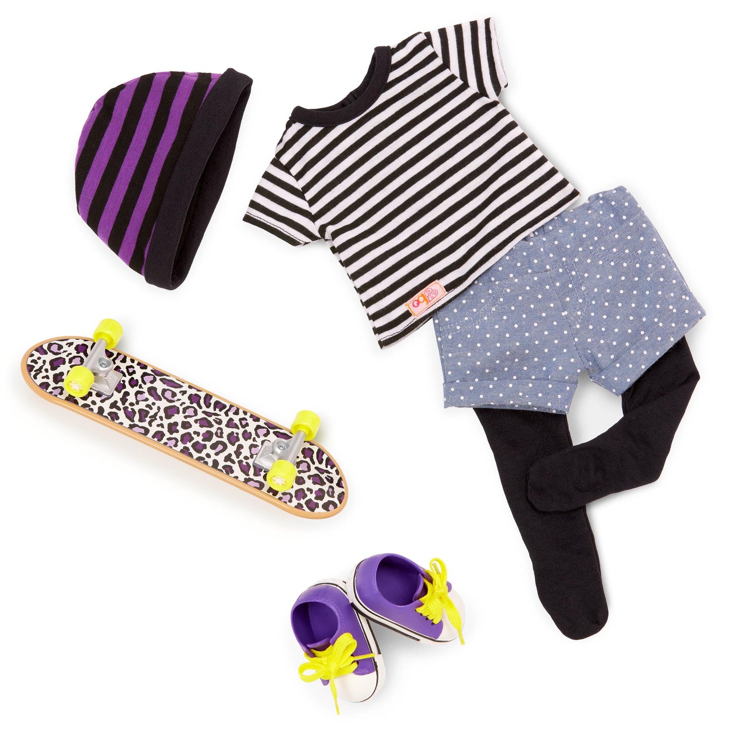 Our Generation - That's How I Roll - Sports Outfit - Skateboard Accessory - 18-Inch Doll Clothes - Pretend Play - Toy for Kids 3 Years +